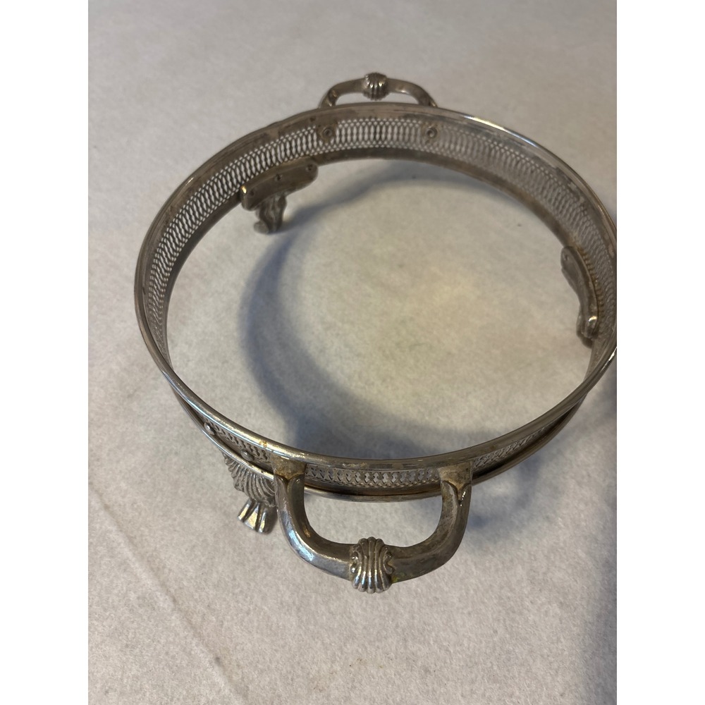 Vintage metal cassrole dish holder addy carrier 9 inner ring - Picture 4 of 9